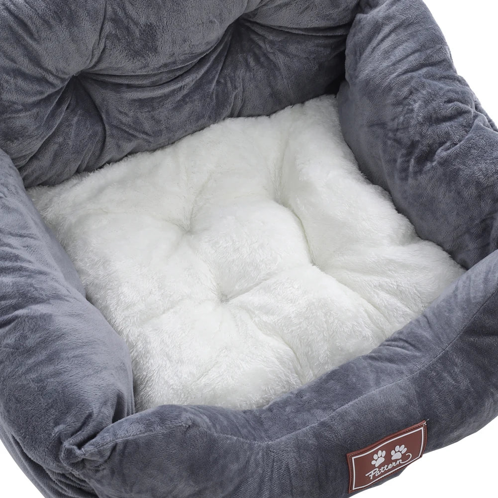 Tieker Car Pet Seat Dog Car Seat Bed Car Pet Bed with Storage Bag and Adjustable Shoulder Straps for Small and Medium Pets