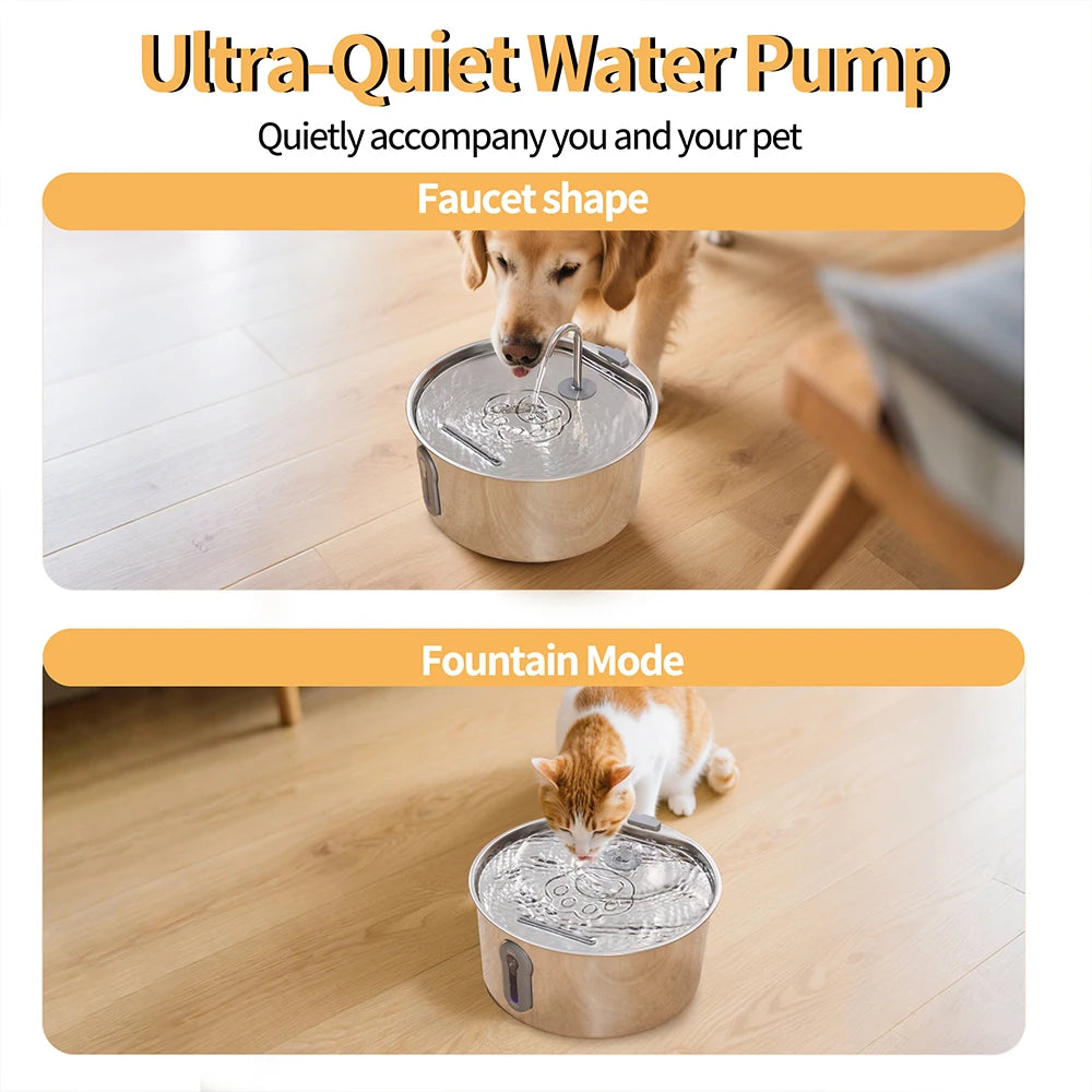 4L Automatic Cat Water Fountain,Intelligent Pet Water Dispenser With Filter,Drinking Fountain For Cat Dog,Ultra Quiet Water Pump