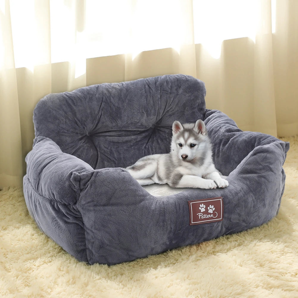 Tieker Car Pet Seat Dog Car Seat Bed Car Pet Bed with Storage Bag and Adjustable Shoulder Straps for Small and Medium Pets