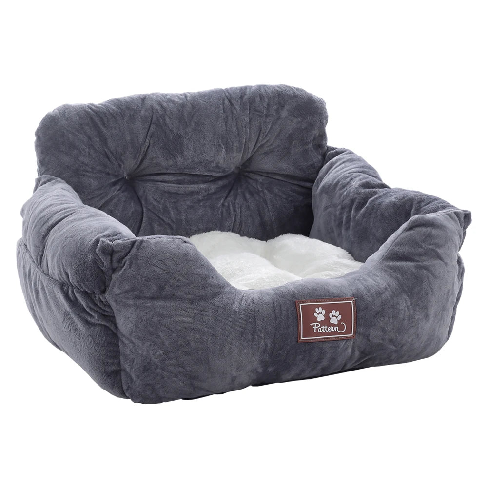 Tieker Car Pet Seat Dog Car Seat Bed Car Pet Bed with Storage Bag and Adjustable Shoulder Straps for Small and Medium Pets