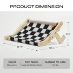 MEWOOFUN Cat Window Perch Lounge Mount Hammock Window Seat Bed Shelves for Indoor Cats No Drilling No Suction Cup
