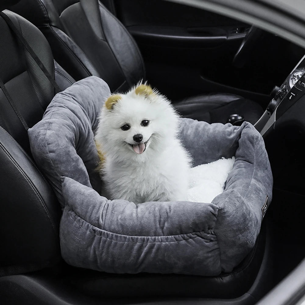 Tieker Car Pet Seat Dog Car Seat Bed Car Pet Bed with Storage Bag and Adjustable Shoulder Straps for Small and Medium Pets