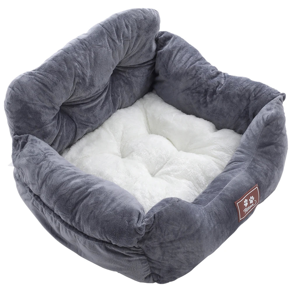 Tieker Car Pet Seat Dog Car Seat Bed Car Pet Bed with Storage Bag and Adjustable Shoulder Straps for Small and Medium Pets